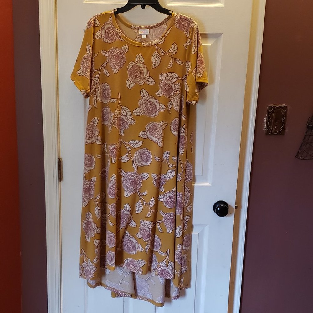 Lularoe floral  Carly dress high-low plus size 2xl